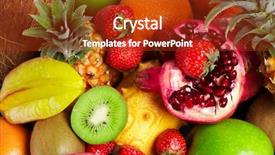  Presentation with fruits - Amazing PPT layouts having food medicine - mixed fruits backdrop and a crimson colored foreground