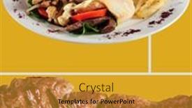  Presentation with hazardous food - Presentation theme with food-menu background and a gold colored foreground