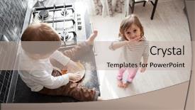  Presentation with cooking equipment kitchen utensils - Cool new theme with food mess - siblings cooking holiday pie backdrop and a mint green colored foreground