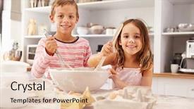  Presentation with underage drinking two teenagers having - Presentation theme with food mess - two children having fun baking background and a lemonade colored foreground