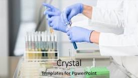  Presentation with food microbiology - Audience pleasing PPT theme consisting of food microbiology - researchers preparing samples for experiments backdrop and a soft green colored foreground