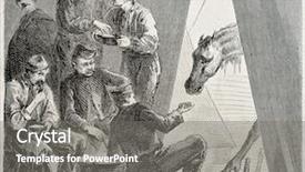  Presentation with journal - Cool new presentation with food military - old illustration of tent meal backdrop and a  colored foreground