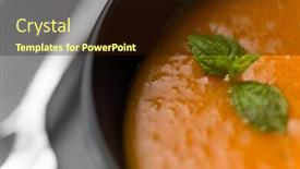  Presentation with culinary - Colorful presentation design enhanced with food new nordic cuisine culinary and cooking concept - close up of vegetable pumpkin cream soup in bowl on stone table backdrop and a wine colored foreground