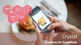  Presentation with nutritional value - Colorful PPT theme enhanced with food-new-nordic-cuisine-technology backdrop and a tawny brown colored foreground