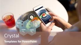  Presentation with nutritional value - Audience pleasing presentation theme consisting of food-new-nordic-cuisine-technology backdrop and a coral colored foreground