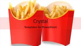  Presentation with food packaging - Presentation design consisting of food packaging - carton boxes with delicious french background and a red colored foreground