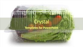  Presentation with food packaging - Presentation theme featuring food packaging - pack of vegetable background and a tawny brown colored foreground