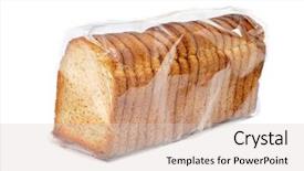  Presentation with food white - Amazing slide deck having food packaging - package of bread rusks isolated backdrop and a lemonade colored foreground