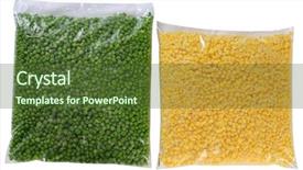  Presentation with food packaging - Colorful slides enhanced with food packaging isolated backdrop and a tawny brown colored foreground