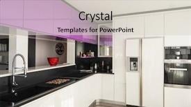  Presentation with purple - Slides enhanced with food pantry - kitchen with purple and white background and a lemonade colored foreground