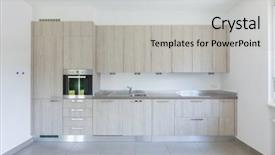  Presentation with wood floor wiht lighting - Beautiful PPT layouts featuring food pantry - light wood kitchen with white backdrop and a light gray colored foreground