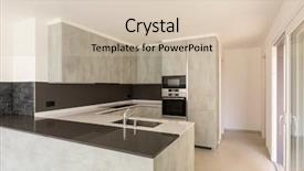  Presentation with pantry - PPT layouts consisting of food pantry - modern kitchen in bright white background and a soft green colored foreground