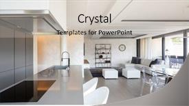  Presentation with living room - Slide deck having food pantry - modern living room with leather background and a soft green colored foreground