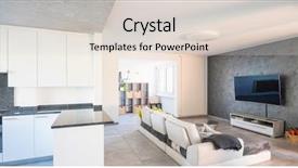  Presentation with soft gold of light - Colorful PPT layouts enhanced with food pantry - modern living room with light backdrop and a lemonade colored foreground