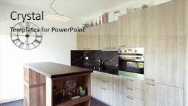  Presentation with pantry - Cool new presentation theme with food pantry - modern wood kitchen with marble backdrop and a soft green colored foreground