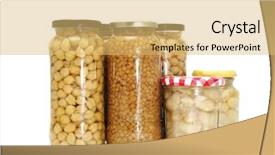  Presentation with canned food - Presentation having illustration of a bunny inside the easter egg on a white background background and a seafoam green colored foreground