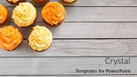  Presentation with confectionery - Presentation theme with food-pastry-and-confectionery-concept background and a light gray colored foreground