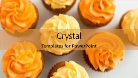  Presentation with gluten free food various pasta - Cool new PPT theme with food pastry and confectionery concept backdrop and a gold colored foreground