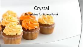  Presentation with gluten free food various pasta - Cool new slide set with food pastry and confectionery concept backdrop and a sky blue colored foreground