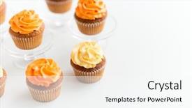  Presentation with food white - Beautiful PPT theme featuring food pastry and sweets concept backdrop and a white colored foreground