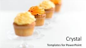  Presentation with food white - Slide set enhanced with food pastry and sweets concept background and a white colored foreground