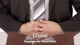  Presentation with stomach - Cool new presentation with food poisoning - businessman in pain holding his backdrop and a tawny brown colored foreground