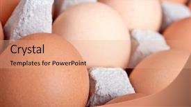 Presentation with food poisoning - Theme featuring food poisoning - eggs in an egg box background and a coral colored foreground