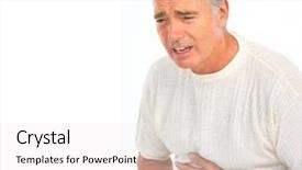  Presentation with food poisoning - PPT layouts with food poisoning - man having stomach pain isolated background and a white colored foreground