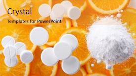  Presentation with food poisoning - Beautiful PPT theme featuring food poisoning hospital - white pills with oranges backdrop and a  colored foreground