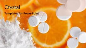  Presentation with food poisoning - Amazing PPT theme having food poisoning hospital - white pills with oranges backdrop and a  colored foreground