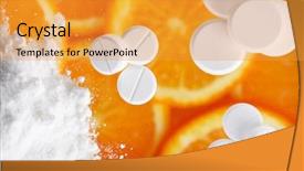  Presentation with food poisoning - Amazing slide set having food poisoning hospital - white pills with oranges backdrop and a gold colored foreground