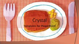  Presentation with clay - Slide deck consisting of food polymers - clay miniature background and a red colored foreground