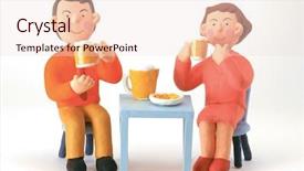  Presentation with clay - Presentation theme with food polymers - clay miniature background and a lemonade colored foreground