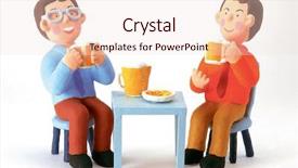  Presentation with clay - Presentation having food polymers - clay miniature background and a lemonade colored foreground