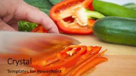  Presentation with free food additives - Presentation having food prep chopping fresh red background and a red colored foreground
