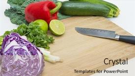  Presentation with white healthy food - Beautiful theme featuring food prep chopping slicing fresh backdrop and a lemonade colored foreground