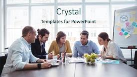  Presentation with office room - Theme having food presentasion - photo editors in meeting room background and a sky blue colored foreground