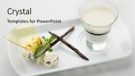  Presentation with dessert - Slide deck consisting of investigating on a crime scene background and a ocean colored foreground.