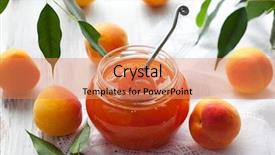  Presentation with food preservation - Cool new slides with food preservation - apricot jam in jar backdrop and a coral colored foreground