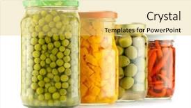  Presentation with food preservation - Audience pleasing presentation consisting of food preservation - composition of preserved peas pumpkin backdrop and a yellow colored foreground