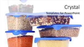  Presentation with food preservation - PPT layouts enhanced with food preservation - filled plastic containers isolated background and a  colored foreground