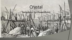  Presentation with food preservation - Cool new presentation with food preservation - old illustration of cod drying backdrop and a light gray colored foreground