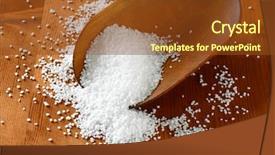  Presentation with salt food - Beautiful slide set featuring food preservatives - coarse grained salt backdrop and a tawny brown colored foreground