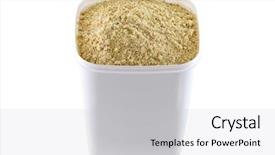  Presentation with container - PPT layouts consisting of food preservatives - container full of stock booster background and a light gray colored foreground