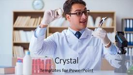  Presentation with prize - Slides having food prizes - doctor scientist receiving prize background and a  colored foreground