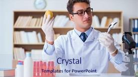  Presentation with prize - Beautiful slide deck featuring food prizes - doctor scientist receiving prize backdrop and a  colored foreground