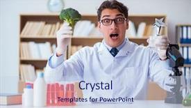  Presentation with prize - Colorful slide set enhanced with food prizes - doctor scientist receiving prize backdrop and a  colored foreground