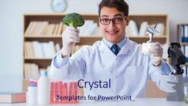  Presentation with prize - Presentation theme consisting of food prizes - doctor scientist receiving prize background and a  colored foreground