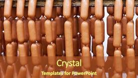  Presentation with sausages - Theme featuring food processing - homemade sausages background and a tawny brown colored foreground