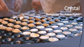  Presentation with food processing - Audience pleasing theme consisting of food processing - process of poffertijes - traditional backdrop and a violet colored foreground